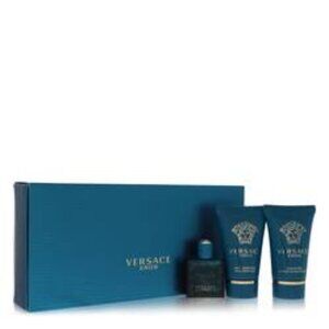 Versace Eros by Versace - Gift Set -- .17 oz Mini EDT + .8 oz Shower Gel + .8 oz